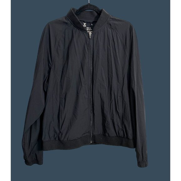 Xersion Quick Dri Black Nylon Spandex Mens Jacket Size Large - Picture 1 of 6